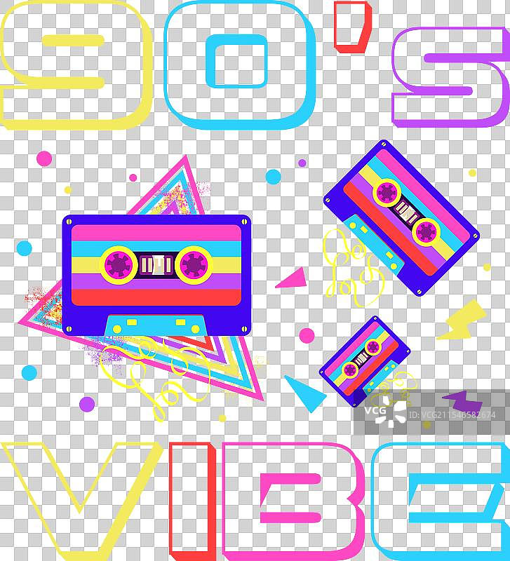 90年代风格的服装礼物T恤图片素材