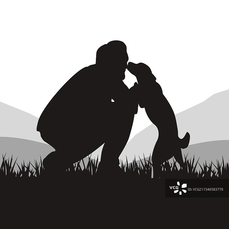 平面设计中的狗轮廓组合图片素材