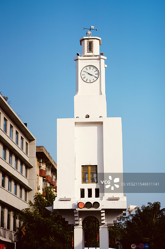 春节期间泉州西街钟楼及街景图片素材