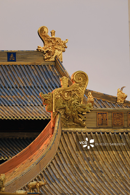 金檐神兽｜上海静安寺图片素材