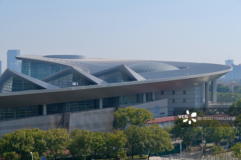 上海科技馆现代建筑外立面图片素材