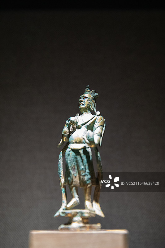 山西博物院武乡县党城村出土铜造像图片素材