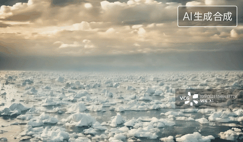 【AI数字艺术】冰海浮生图片素材