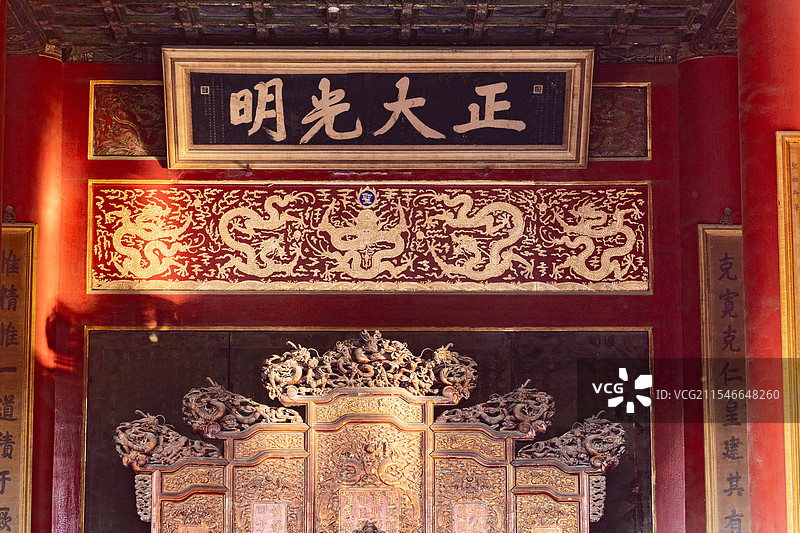 故宫正大光明宫殿内景图片素材