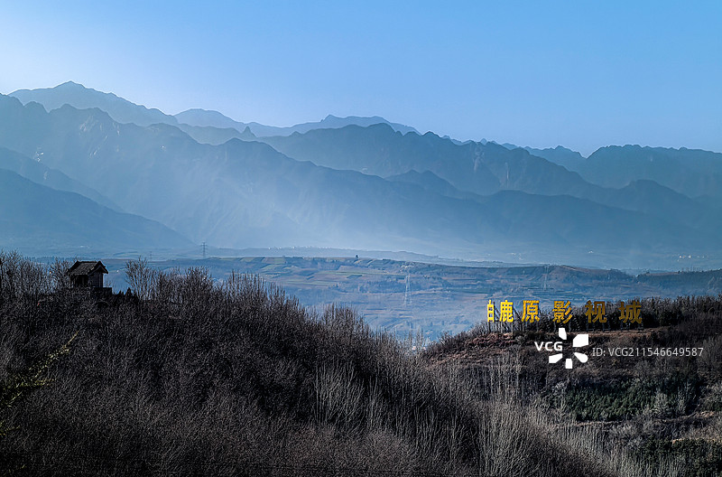 秦岭山下的白鹿塬影视基地图片素材