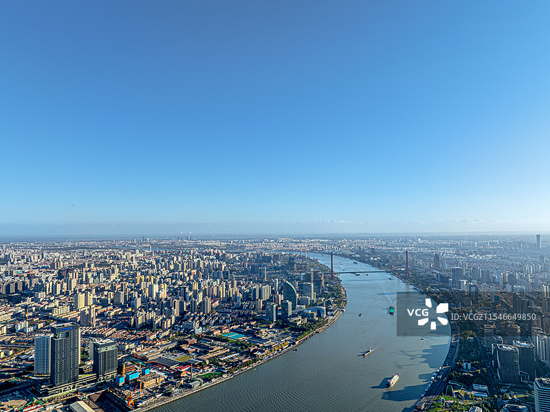 杨浦大桥 东方渔人码头 杨树浦水厂 上海杨浦区老工业区更新改造 杨浦滨江转型新质秀岸 黄浦江东岸图片素材