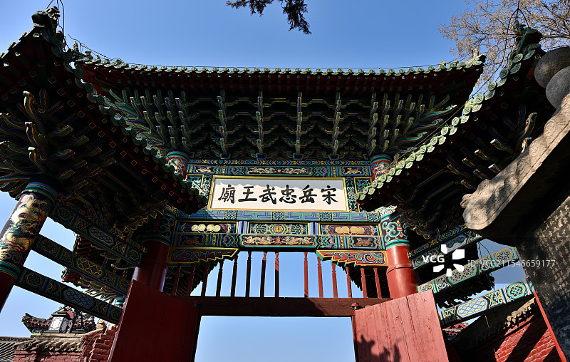 精忠坊，宋岳忠武王庙，汤阴岳飞庙图片素材