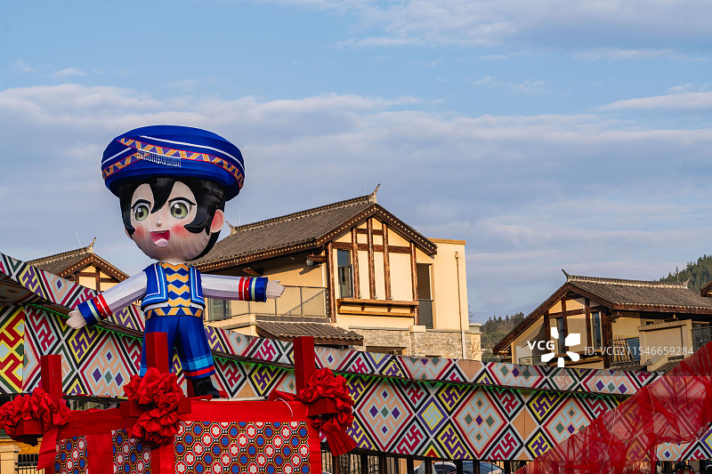 土家女儿城风景 4A景区，首批国家级夜间文化和旅游消费集聚区图片素材