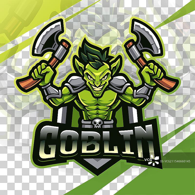 哥布林电子竞技吉祥物logo设计图片素材
