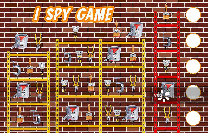 我发现游戏工作表与卡通风格的DIY修理工具图片素材