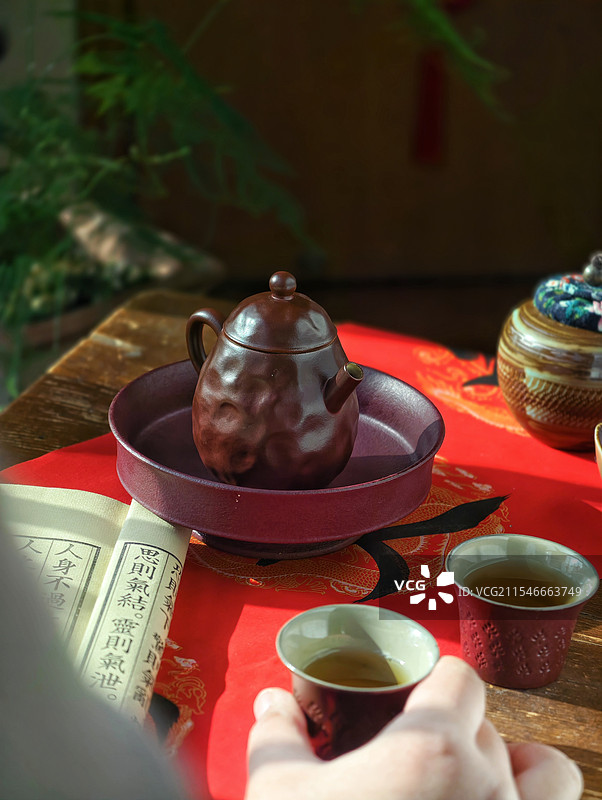 喝茶赏器图片素材