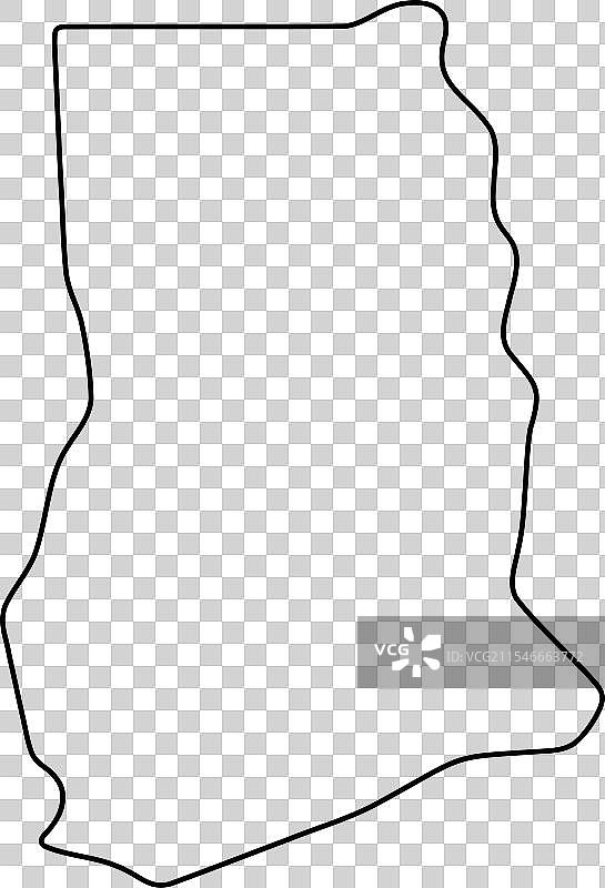 加纳简化轮廓地图图片素材