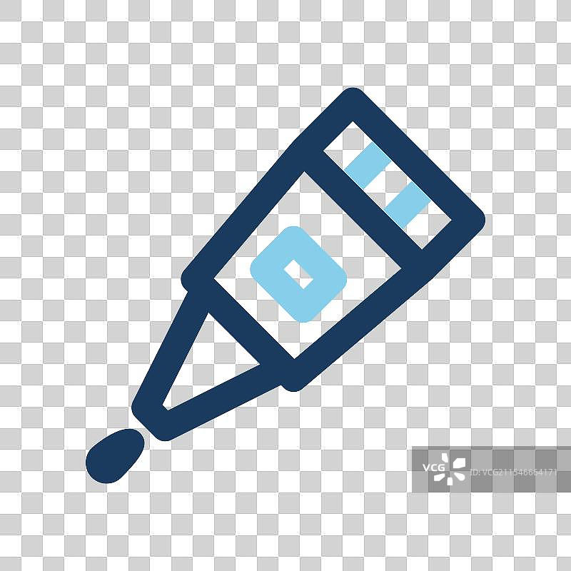 现代办公室的彩色粘性线图标图片素材