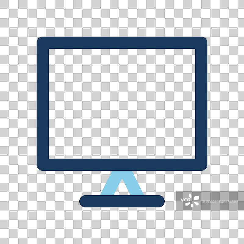 监视器图标的颜色线条适合于图片素材