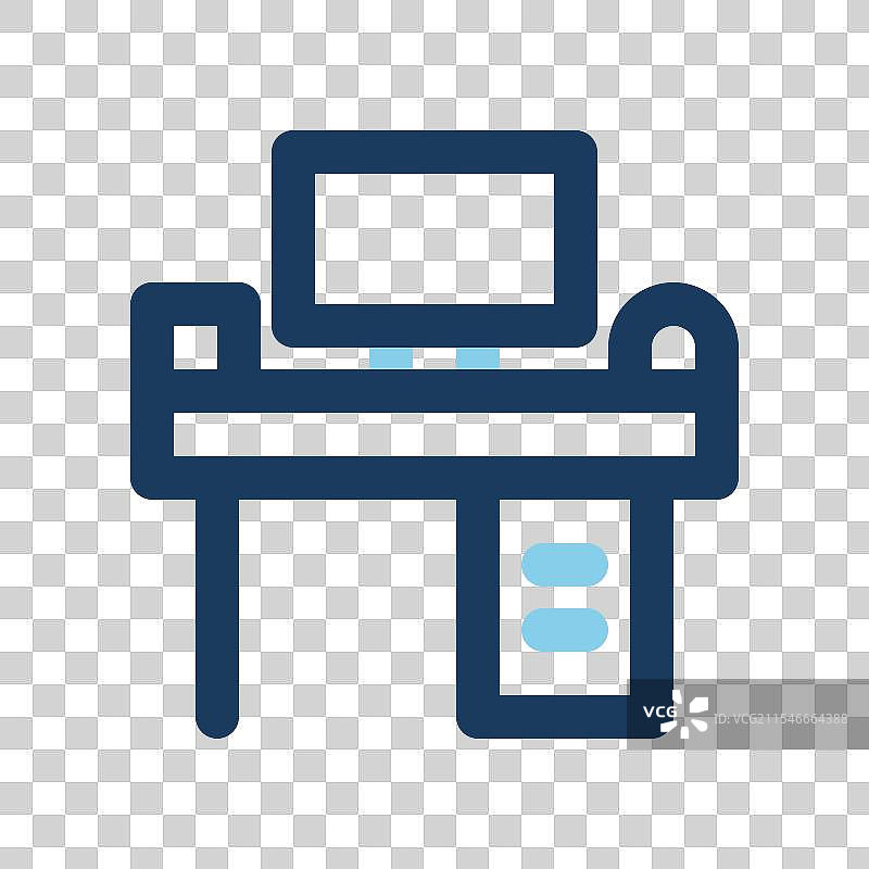 家具工作台图标彩色线条符号图片素材