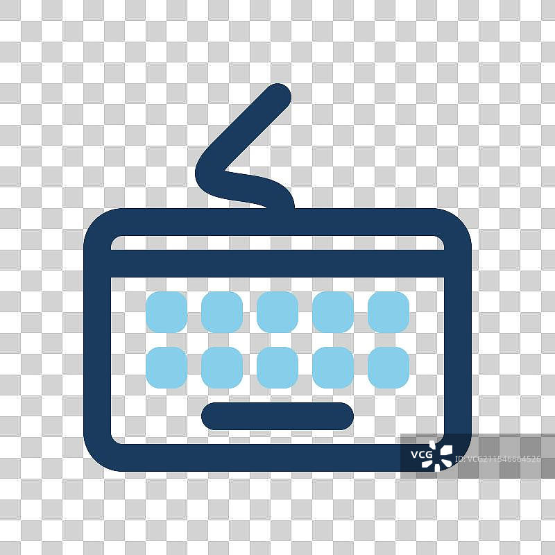 键盘图标 彩色条纹 办公符号图片素材