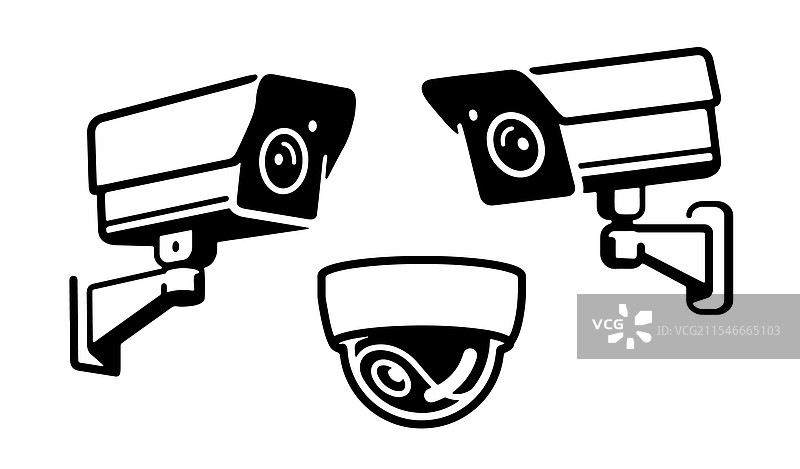 视频摄像机图标监控设备符号图片素材