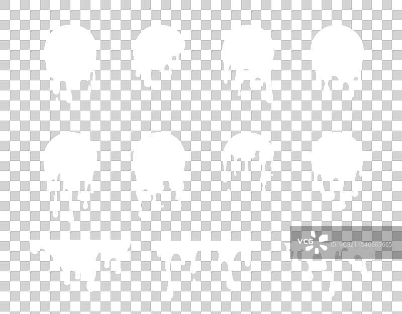 融化的牛奶或粘液状的白色滴落形状图片素材