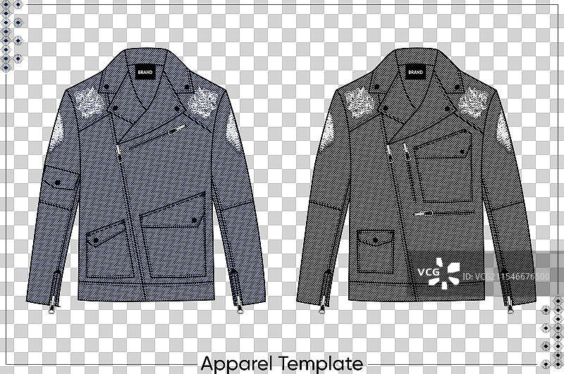 时尚设计的摩托车手牛仔夹克图片素材