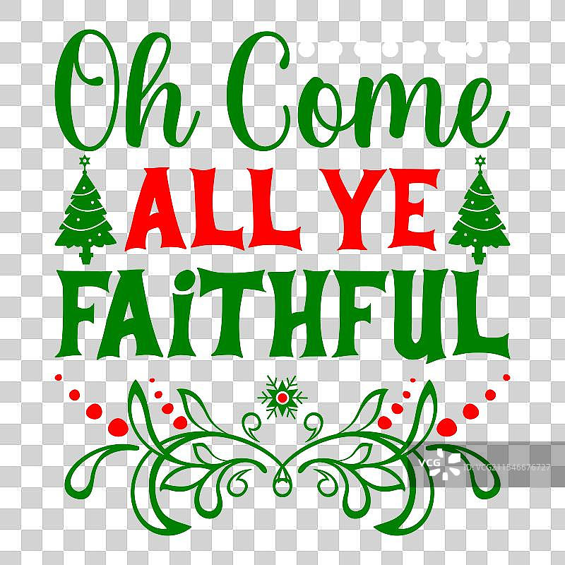 圣诞节排版T恤设计图片素材