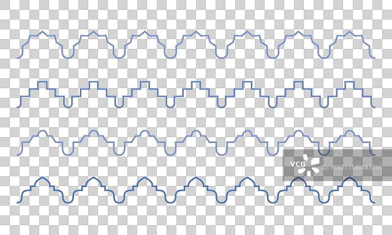 简单线条阿拉伯边框，祝您拉马丹快乐图片素材