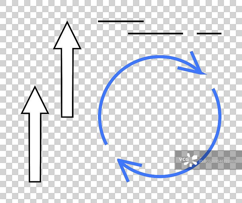 向上箭头和圆形箭头象征着图片素材