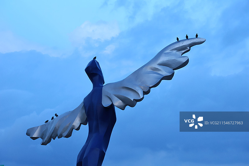 深圳大梅沙海滨公园 艺术装置 自然共生图片素材