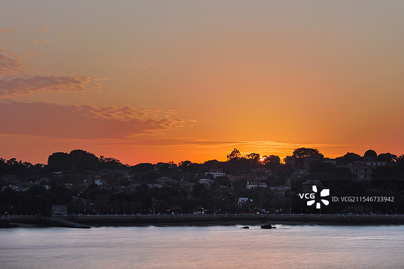 厦门鼓浪屿日落图片素材