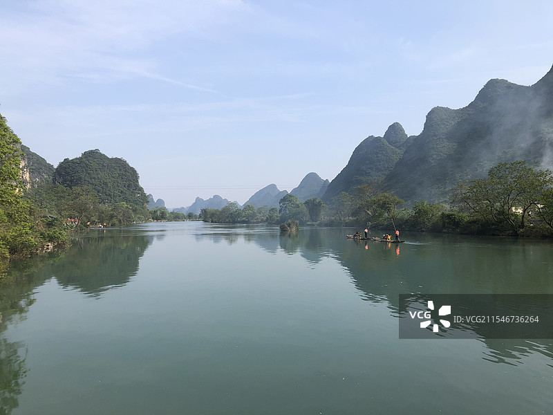 桂林漓江遇龙河的春天图片素材