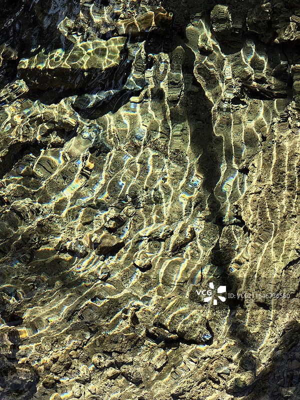 四川省阿坝州黄龙风景区波光粼粼的水图片素材