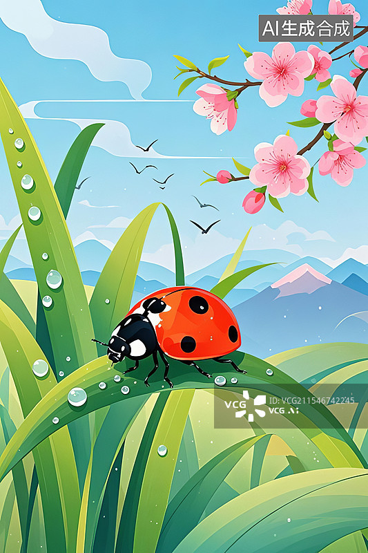 【AI数字艺术】惊蛰插画 二十四节气图片素材