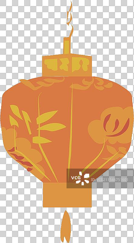 红色黄色灯笼花纹四方连续国潮图案图片素材