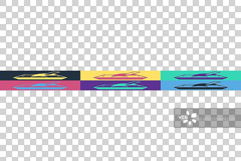 流行艺术风格的猫砂盆，带铲子图标，孤立展示图片素材