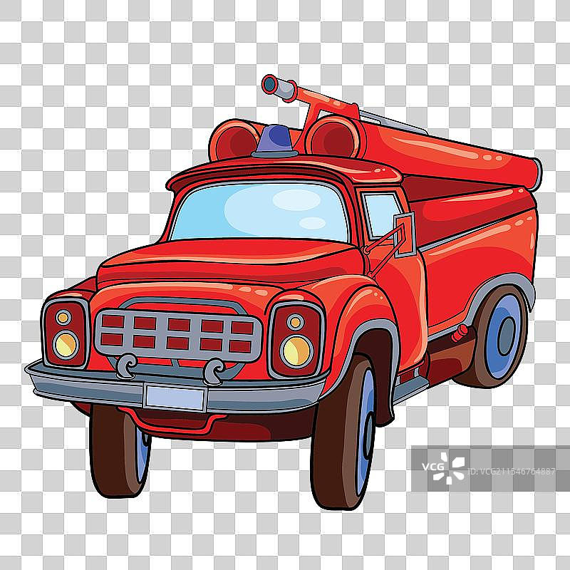 红色消防车图片素材