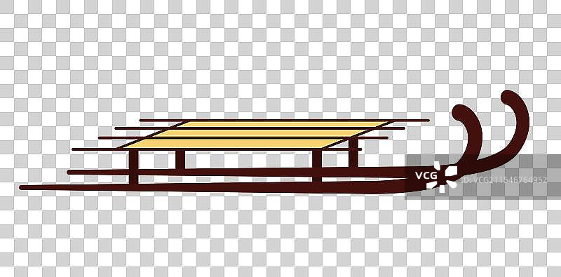 棕色简单雪橇图片素材