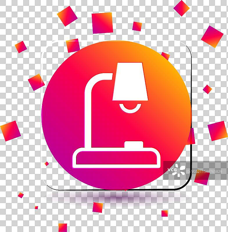 白色台灯图标，背景为白色图片素材