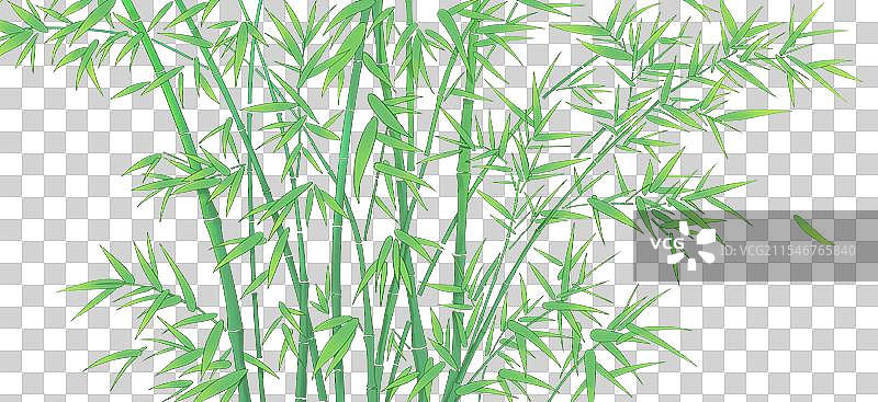 新中式竹子插画免抠元素图片素材