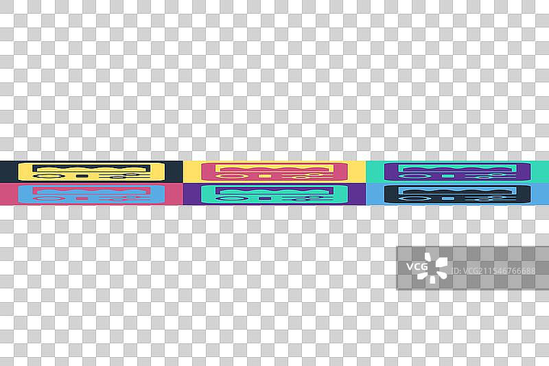 流行艺术风格的鼓机图标，背景为彩色图片素材