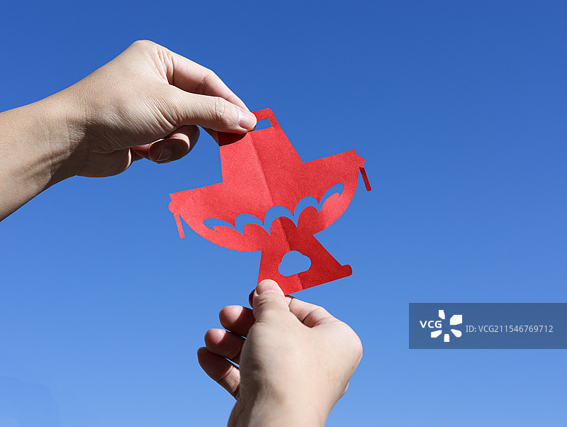 中国传统非物质文化遗产剪纸火锅图片素材