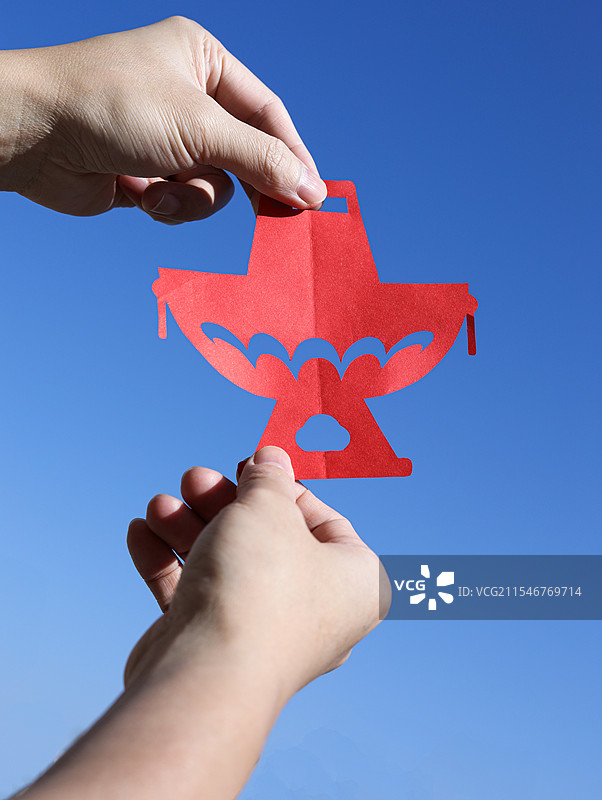 中国传统非物质文化遗产剪纸火锅图片素材