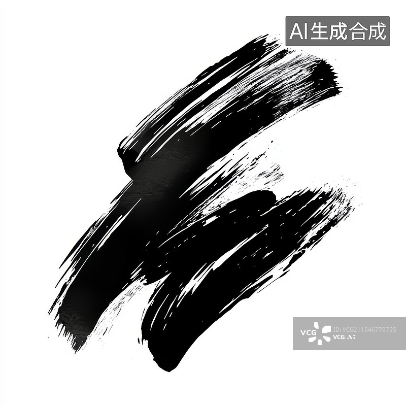 【AI数字艺术】黑色油彩涂抹痕迹图片素材