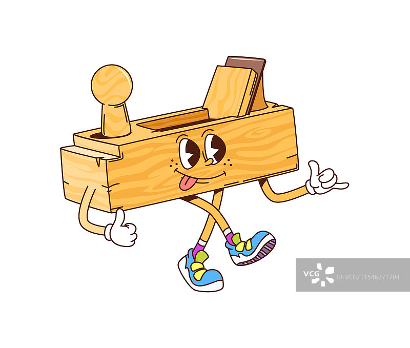 酷炫的接缝刨工作工具卡通角色图片素材
