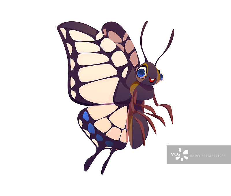 搞笑的卡通凤蝶角色图片素材