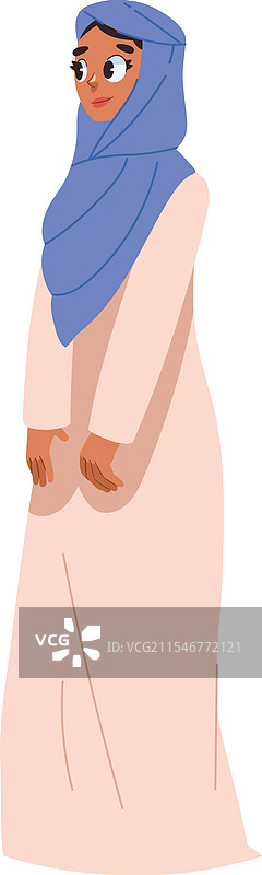 戴头巾的贝都因妇女图片素材