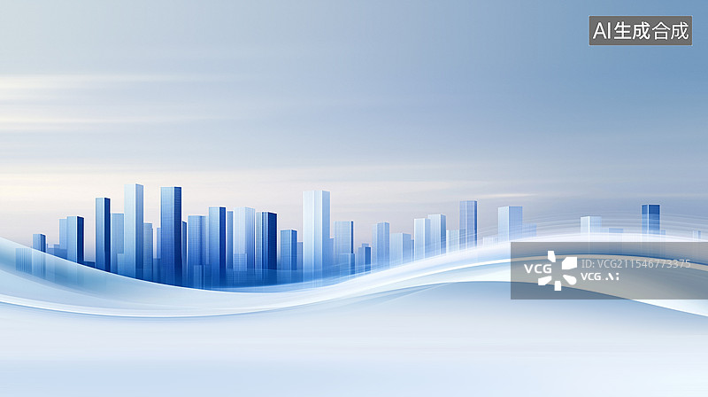 【AI数字艺术】城市概念 商务背景图片素材