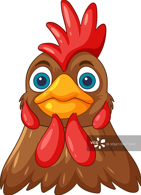 明亮的公鸡，眼神生动，色彩鲜艳图片素材