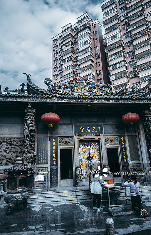 城中村的天后宫图片素材