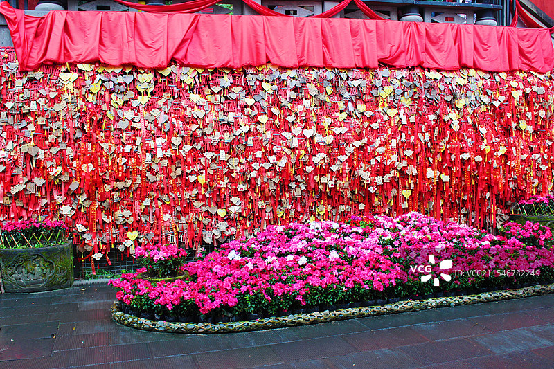 红色许愿墙图片素材