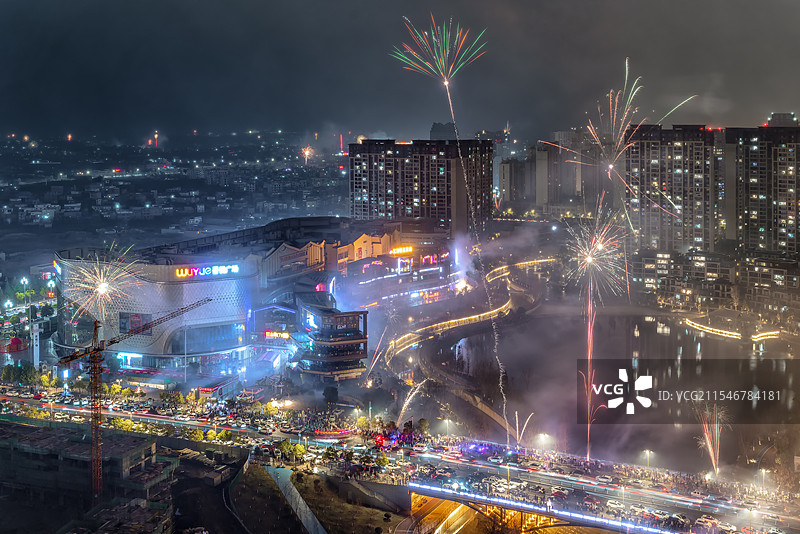 2025年除夕昭阳区烟花图片素材