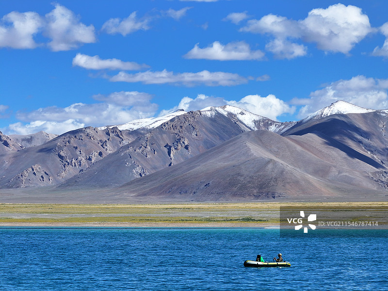 扎日南木错游船图片素材